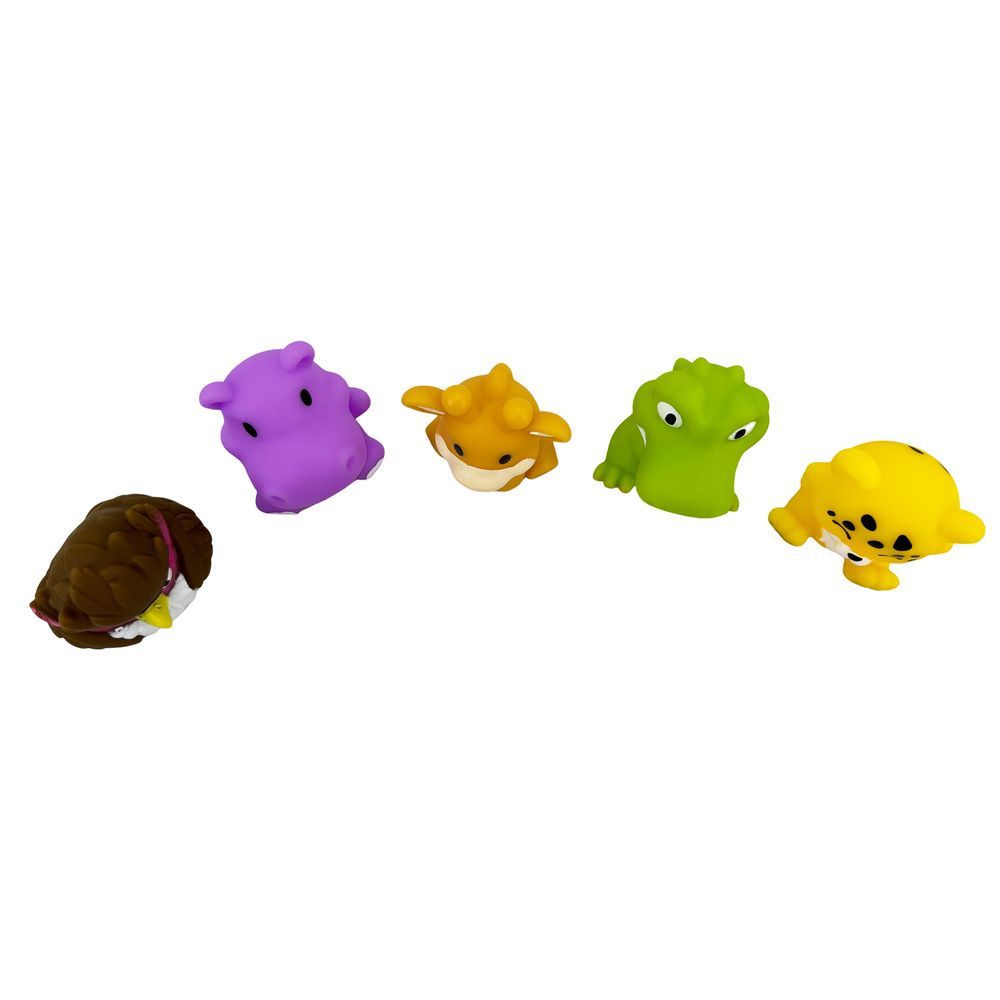 Galaxy Toys - Funny Story Finger Puppet Toy Set - Owl/Hippopotamus/Giraffe/Frog/Leopard - 5 Pcs