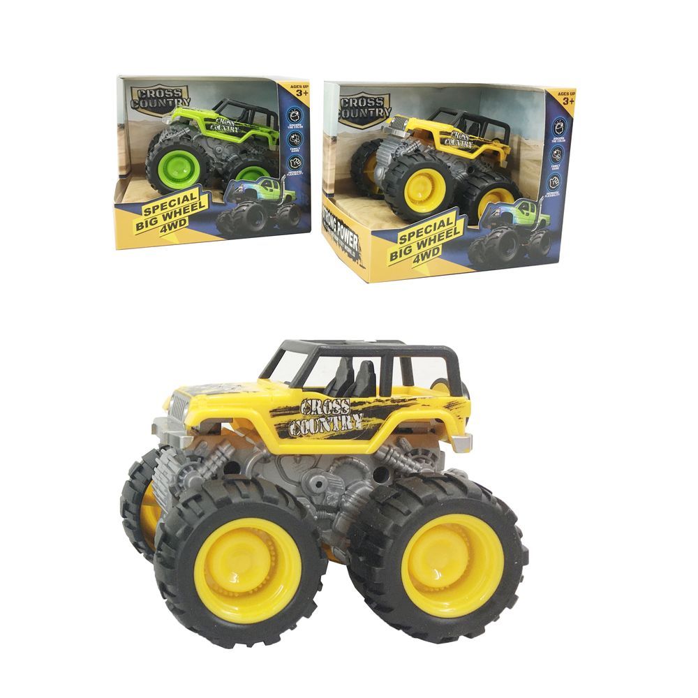 Galaxy Toys - Friction Truck - Green/Yellow - Color May Vary - 12 cm - 1 Pc