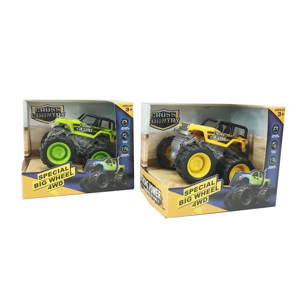 Galaxy Toys - Friction Truck - Green/Yellow - Color May Vary - 12 cm - 1 Pc