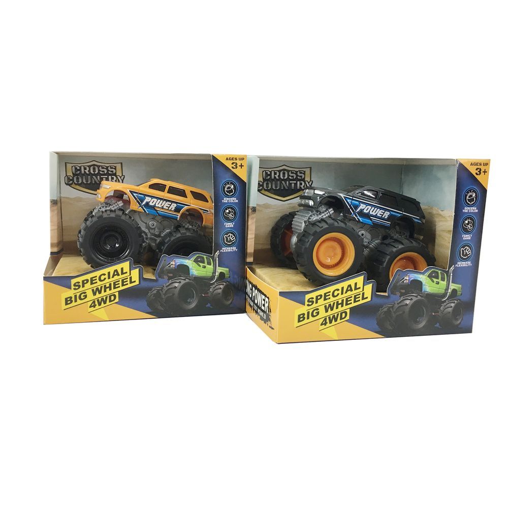 Galaxy Toys - Friction Truck - Yellow/Black - Color May Vary - 12 cm - 1 Pc