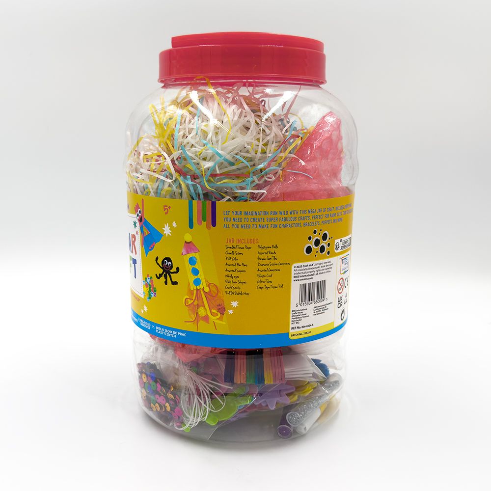 RMS - Mega Jar Of Craft - Red - Complete Craft Kit For Creative Projects