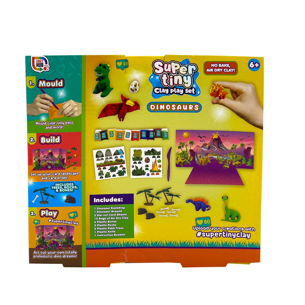 RMS - Super Tiny Clay Play Set - Dinosaur