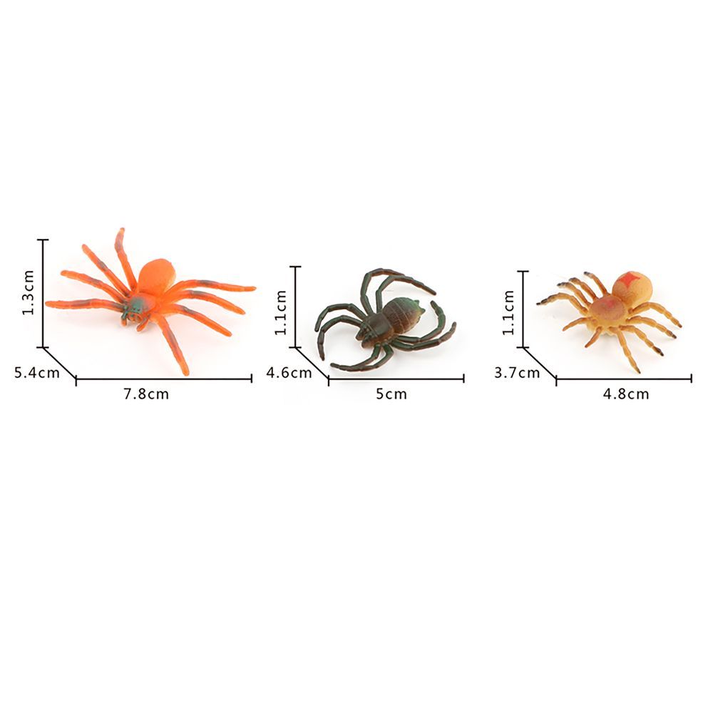 Galaxy Toys - Creepy Crawly Spider Figure And Palm Tree Set - 13 Pcs