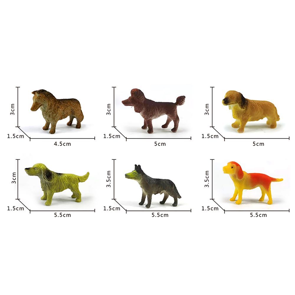 Galaxy Toys - World of Dogs Figure With Palm Tree Set - 14 Pcs