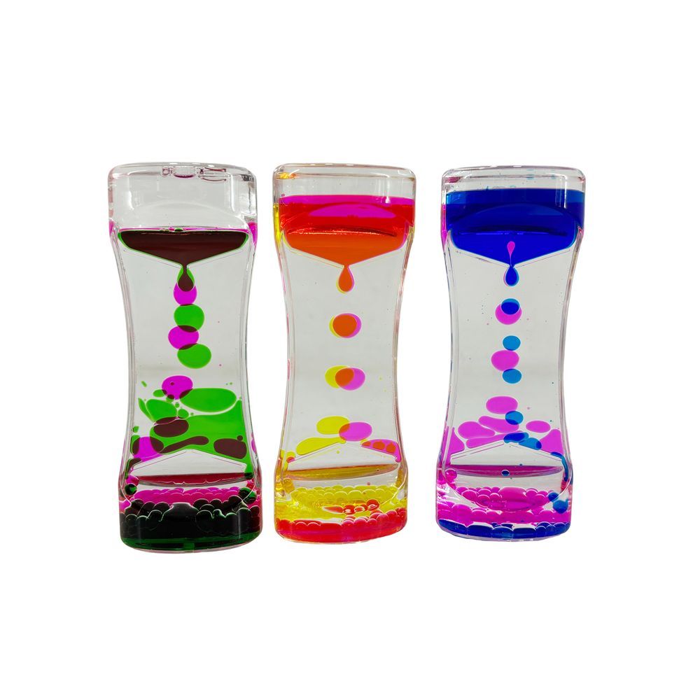 Galaxy Toys - Cobalt Liquid Timer With Mesmerizing Droplets - Color May Vary - 1Pc