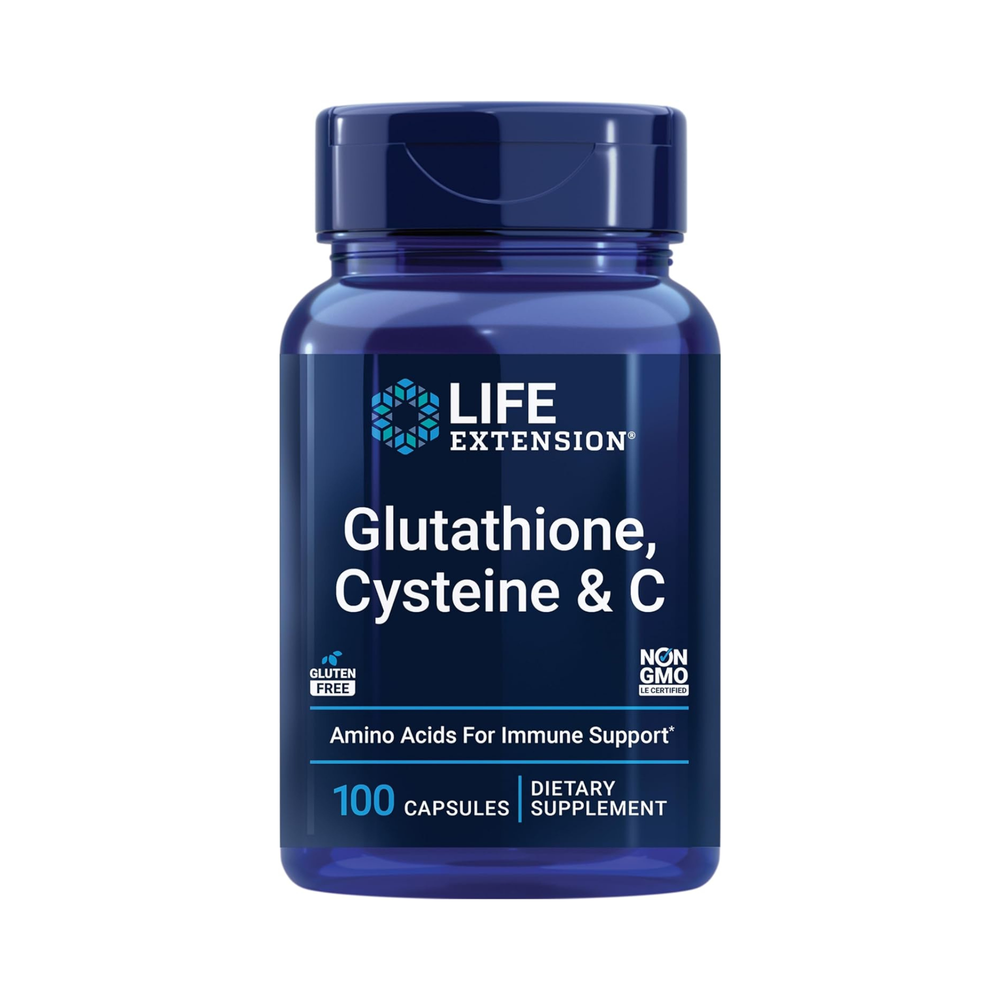 LIFE EXTENSION - Glutathione Cysteine & C - 100 Capsules