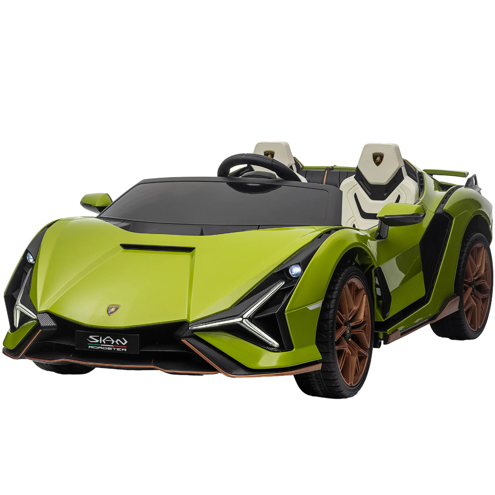 Lamborghini - Sian Two Seater Ride On Electric Car - Green - 12V