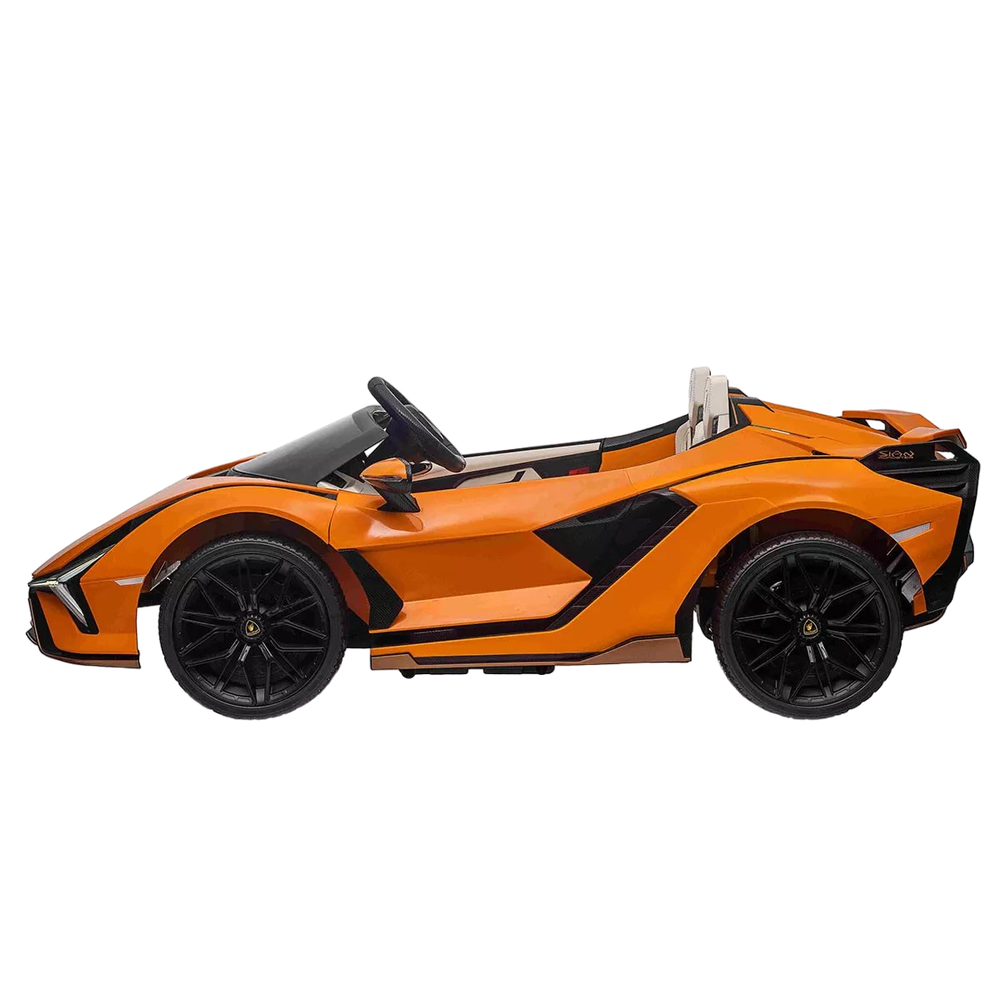 Lamborghini - Sian Two Seater Ride On Electric Car - Orange - 12V