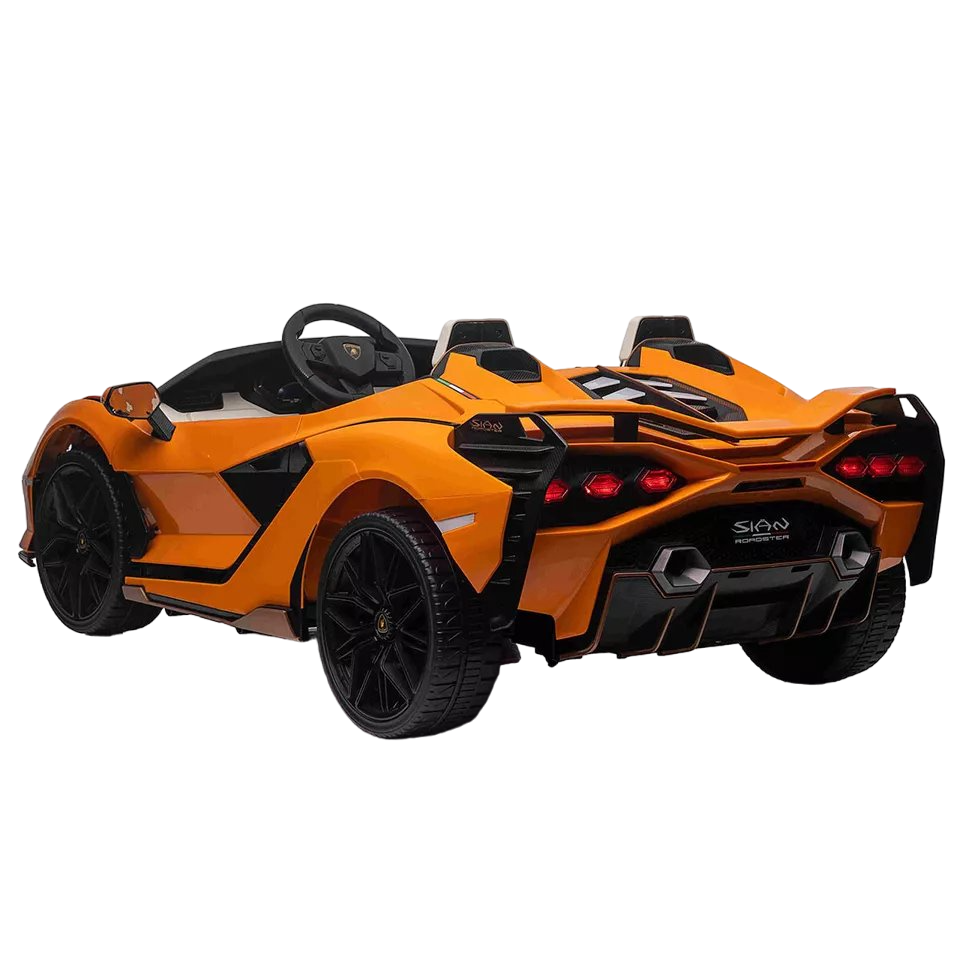 Lamborghini - Sian Two Seater Ride On Electric Car - Orange - 12V