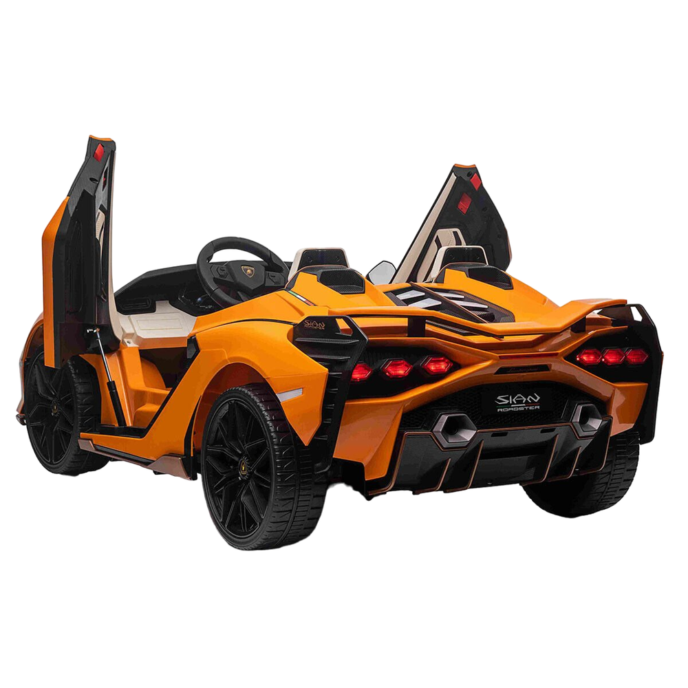 Lamborghini - Sian Two Seater Ride On Electric Car - Orange - 12V