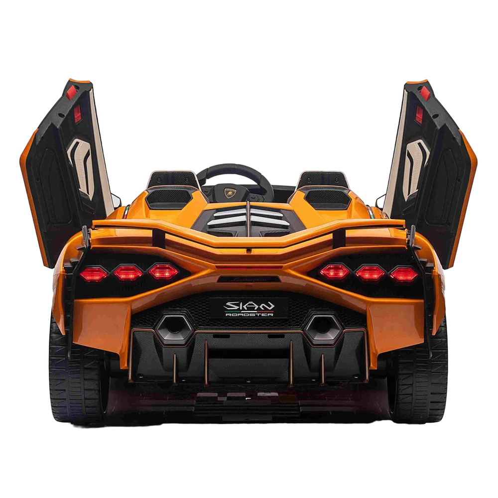 Lamborghini - Sian Two Seater Ride On Electric Car - Orange - 12V