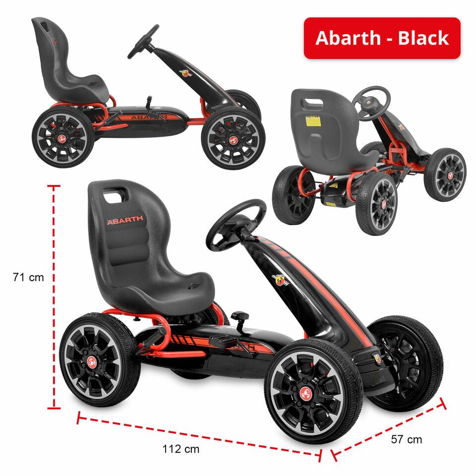 Amsham - Abarth Pedal Go Kart Ride-on - Black