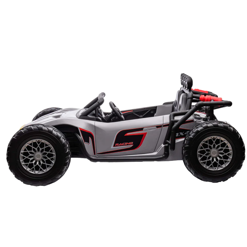 Amsham - Monster 2 Seater Super Slash Racing Kids Car 24v - Grey