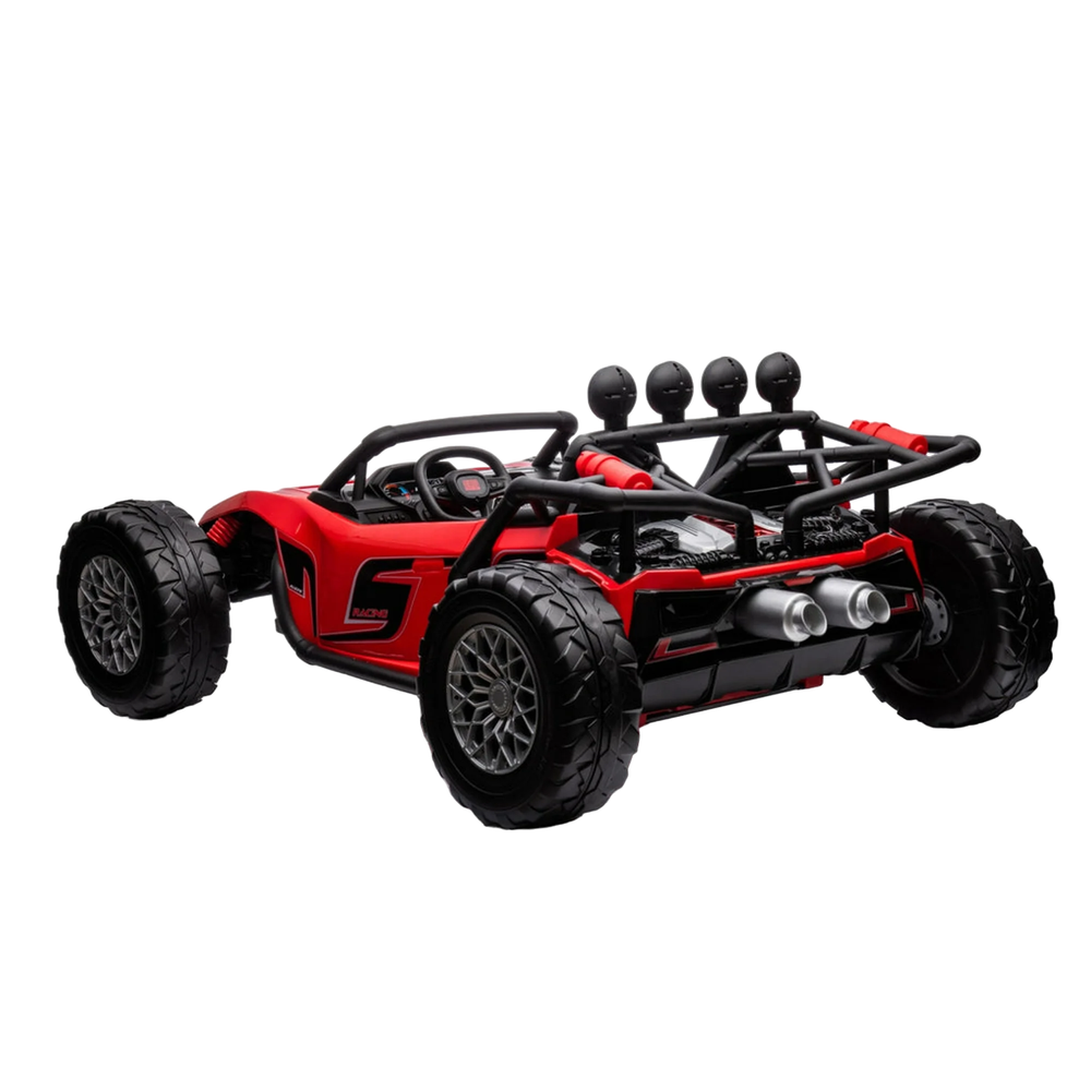 Amsham - Monster 2 Seater Super Slash Racing Kids Car 24v - Red