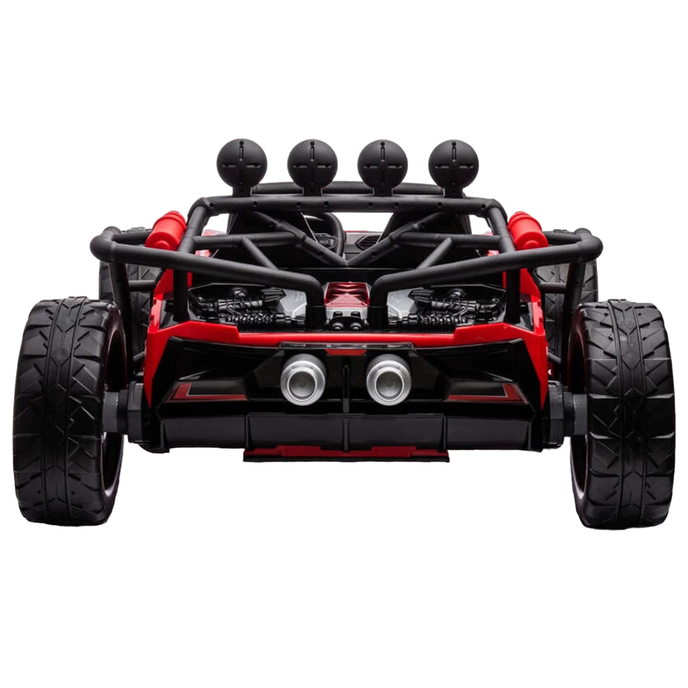 Amsham - Monster 2 Seater Super Slash Racing Kids Car 24v - Red