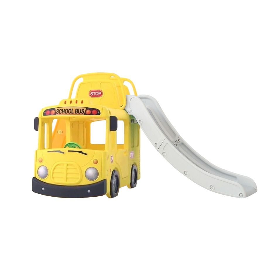 Amsham - 3-In-1 Children's YaYa School Bus Slide Set - Yellow