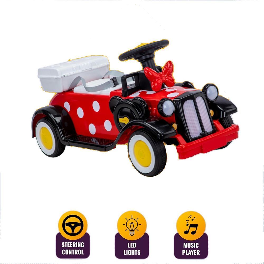 Amsham - Mickey Mouse Battery Operated Childrens Ride On 12v - Red