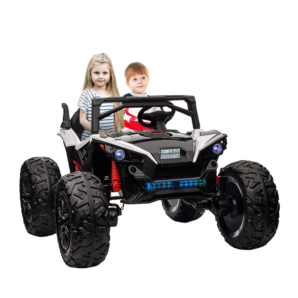 Amsham - Big Toy Car Kids 4X4 Buggy UTV Ride On Car 24v - White