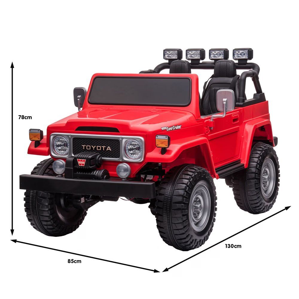 Toyota - Kids Remote Control Ride On Jeep - Red - 24 V