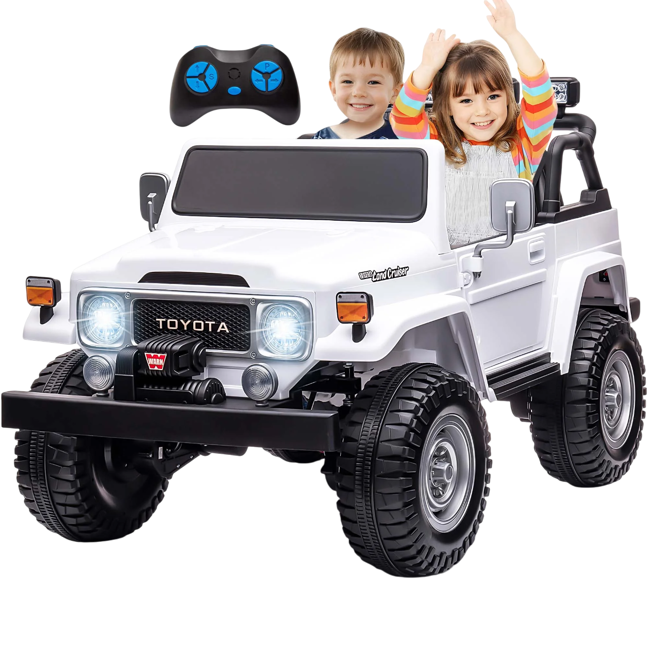 Toyota - Kids Remote Control Ride On Jeep - White - 24 V