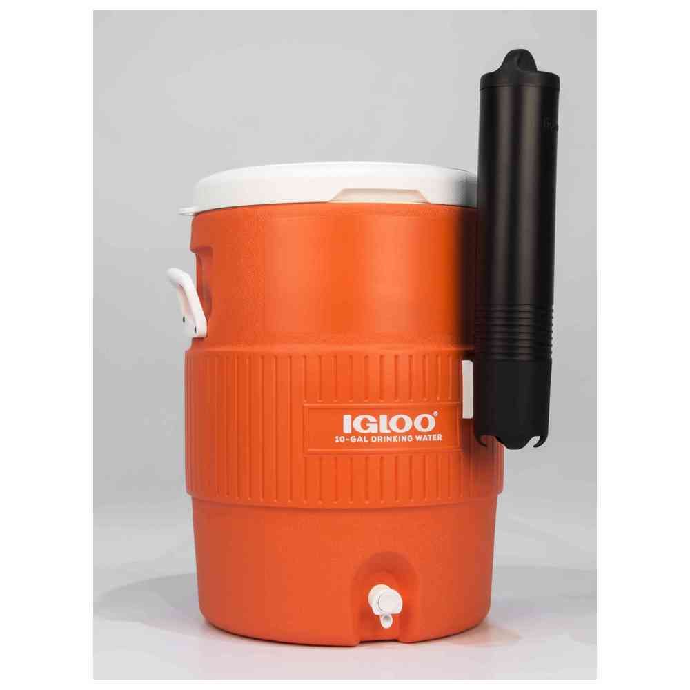 Igloo - Seat Top Water Cooler Jug w/ Cup Dispenser - Orange - 37.85 L