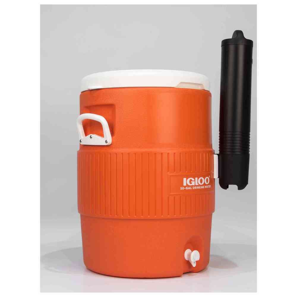 Igloo - Seat Top Water Cooler Jug w/ Cup Dispenser - Orange - 37.85 L