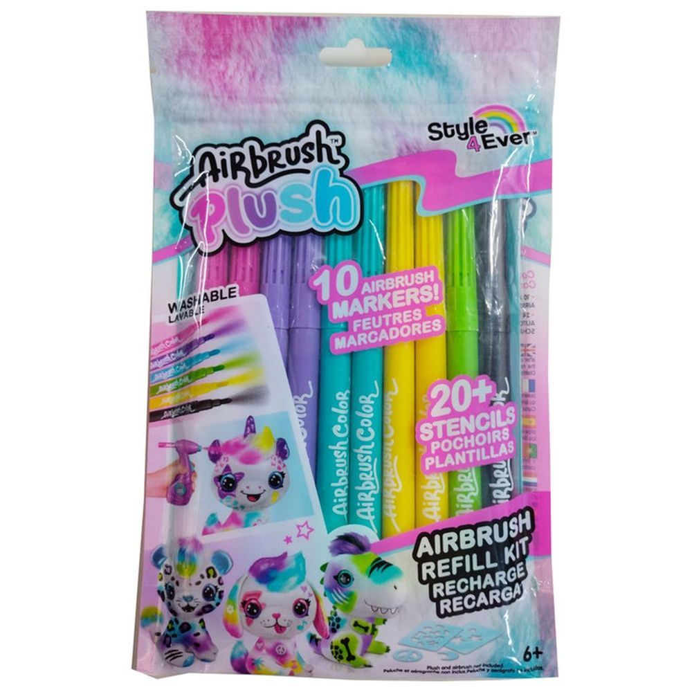 Canal Toys - Airbrush Refill Kit w/ 10 Pens & 2 Stencils