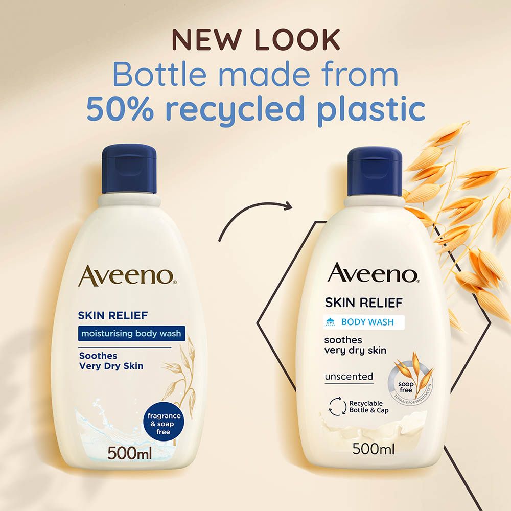 Aveeno - Skin Relief Moisturising Body Wash - Unscented - 500 ml