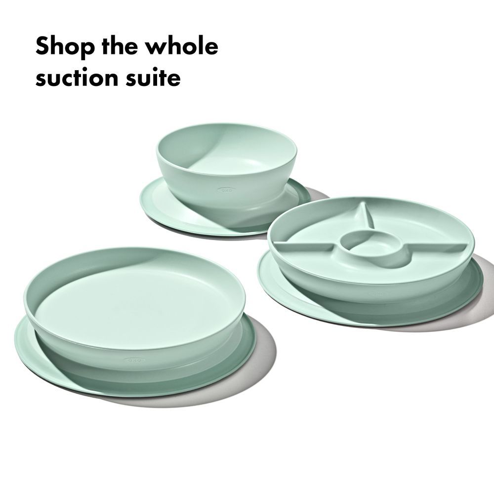 Oxo-Tot - Stick And Stay Suction Plate - Opal