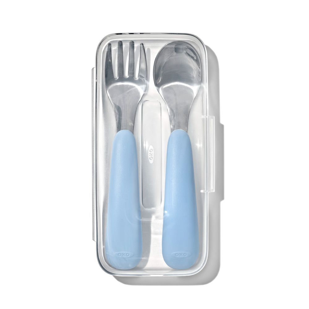 Oxo-Tot - On The Go Fork And Spoon Set - Dusk