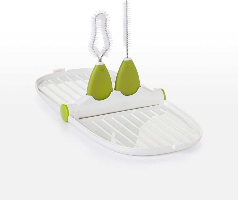 Oxo-Tot - Breast Pump Parts Drying Rack With 2 Detail Brush Set