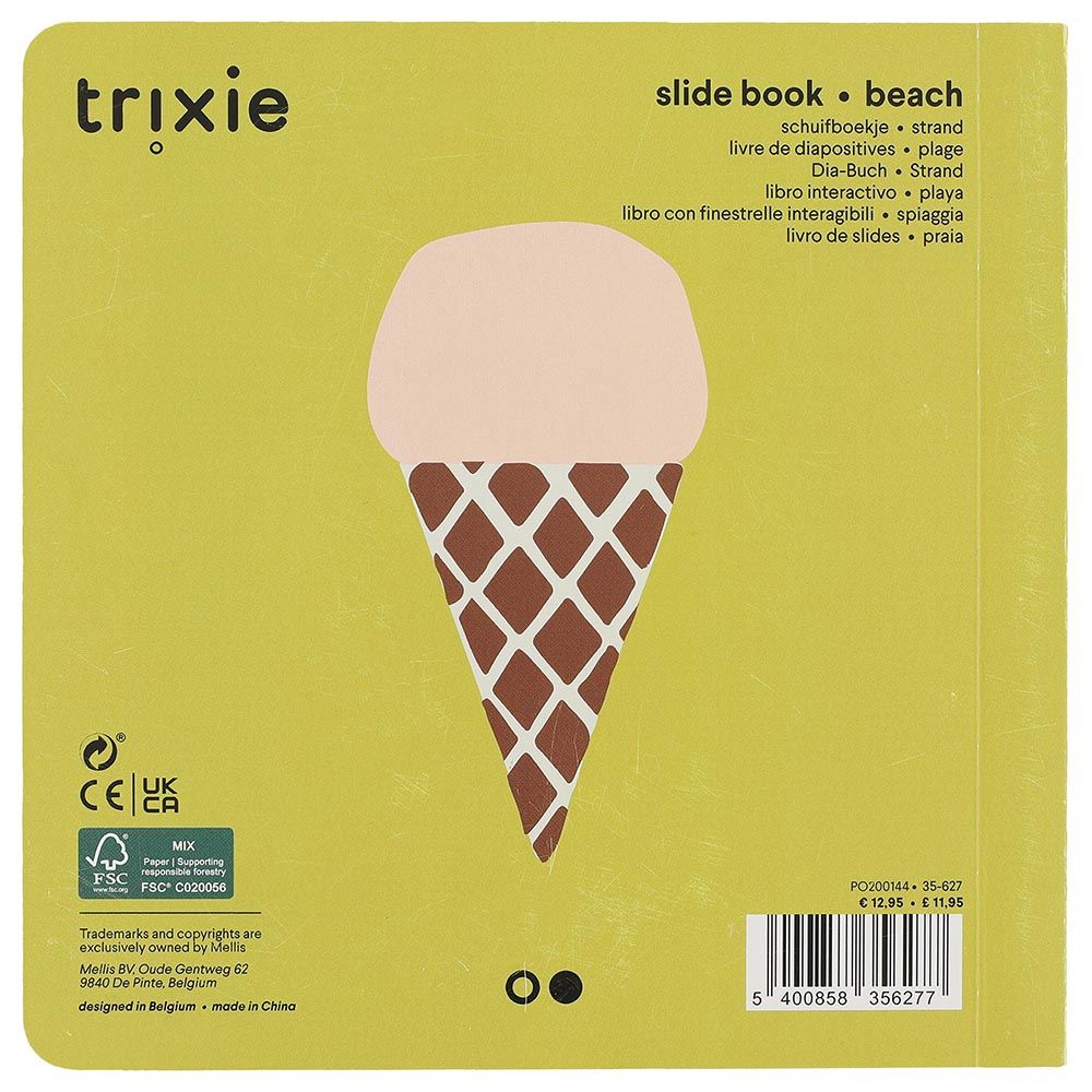 Trixie - Slide Book - Beach - Yellow