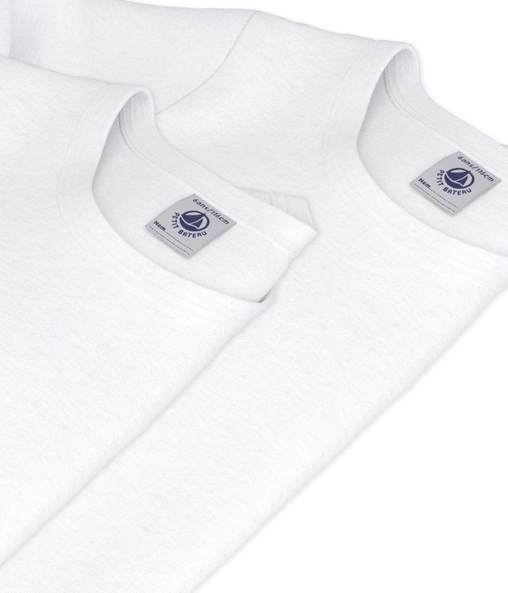 Petit Bateau - Boys' Long-Sleeved T-Shirt 2pcs - White