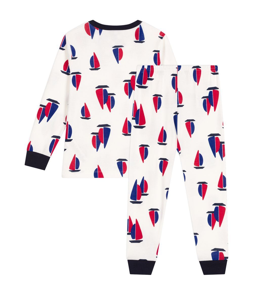 Petit Bateau - Children's Boat Print Cotton Pyjamas