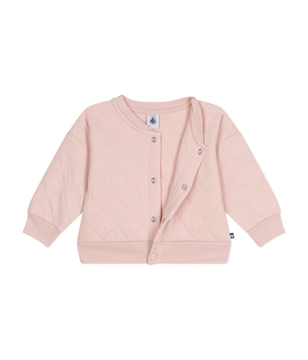 Petit Bateau - Babies' Quilted Tube Knit Baseball Jacket - Saline