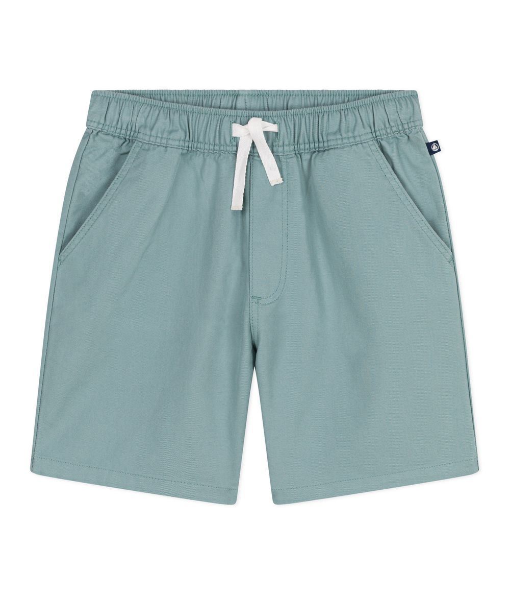 Petit Bateau - Kids Bermuda Shorts In Plain Cotton - Paul Green