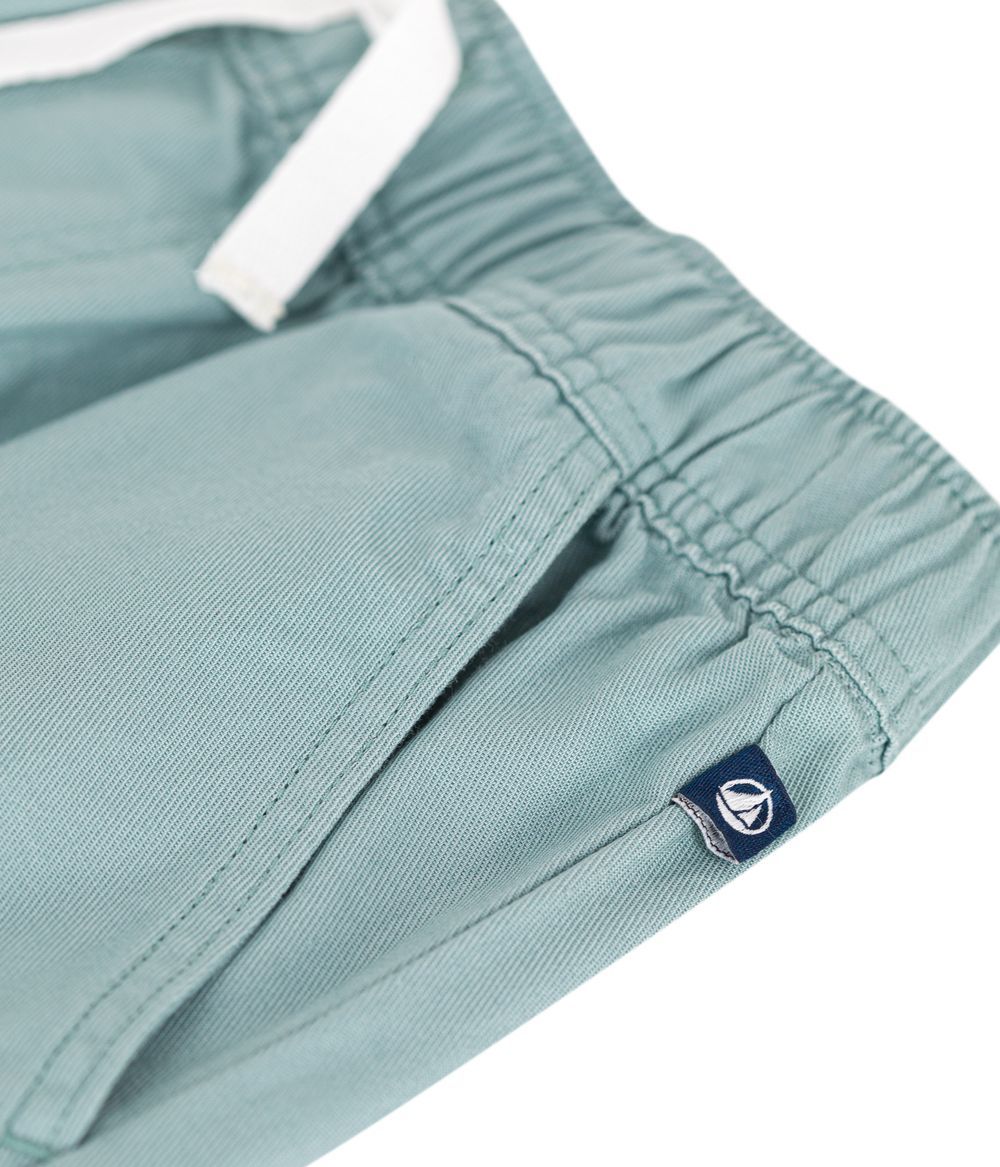 Petit Bateau - Kids Bermuda Shorts In Plain Cotton - Paul Green