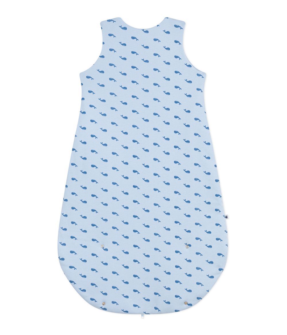 Petit Bateau - Boy's Whale Printed Sleeping Bag 2 Tog - Toudou Blue/Alaska