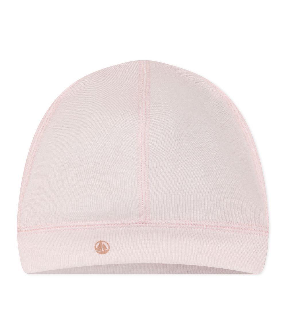 Petit Bateau - Plain Cotton Baby Bonnet - Fleur Pink