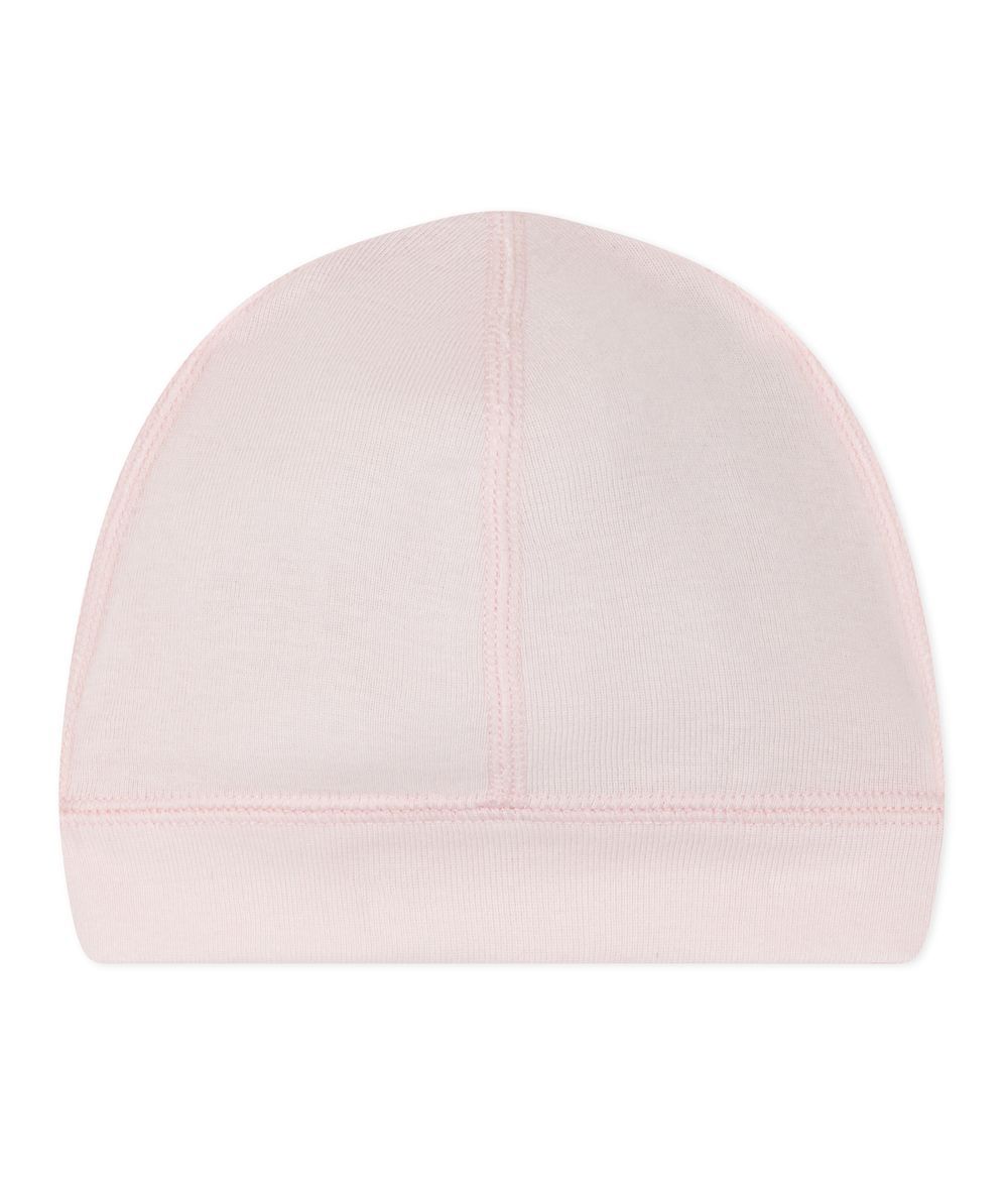 Petit Bateau - Plain Cotton Baby Bonnet - Fleur Pink