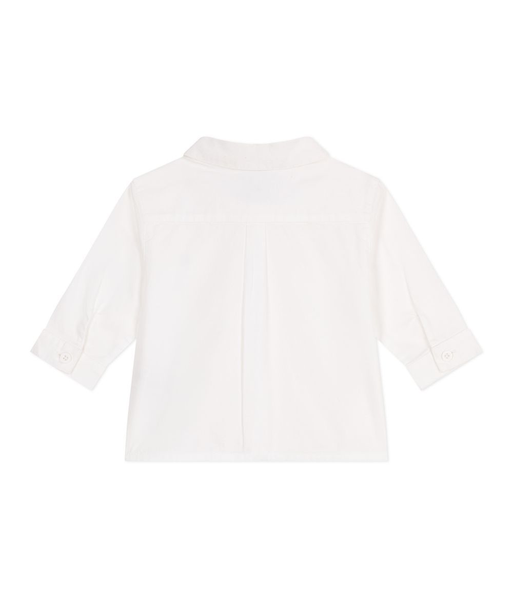 Petit Bateau - Babies Plain Cotton Shirt - White