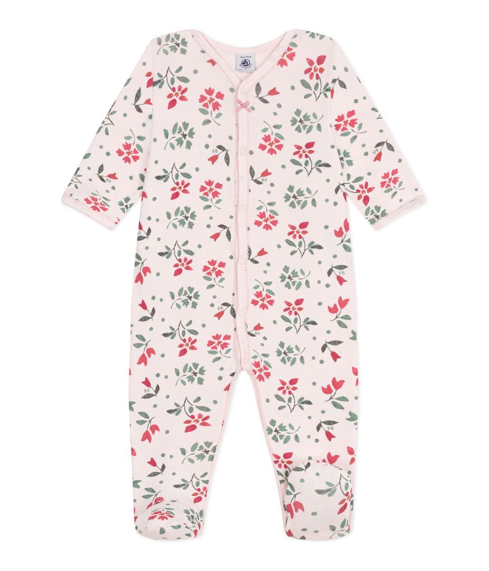 Petit Bateau - Baby Floral Cotton Pyjamas - Fleur/Pink