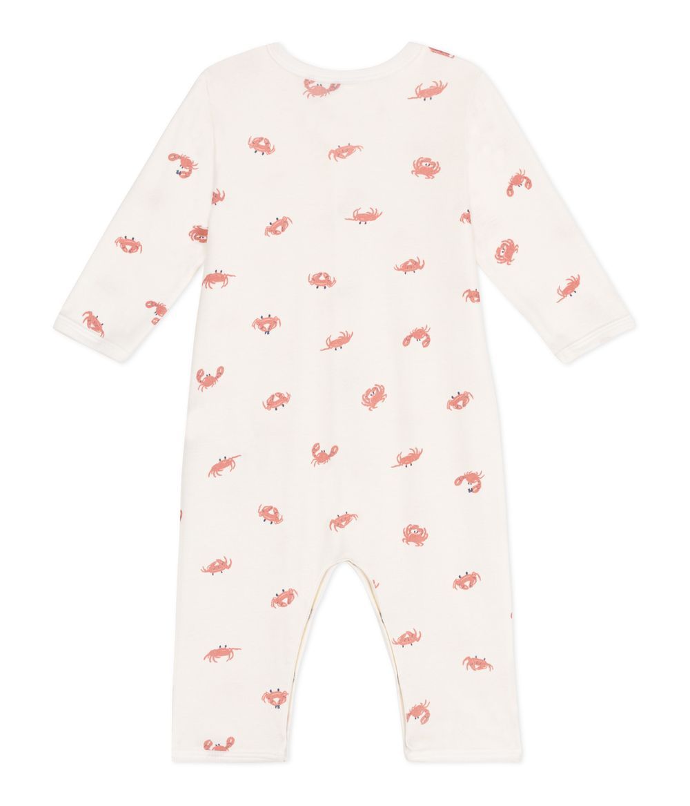 Petit Bateau - Baby Crabs Printed Cotton Pajamas - Marshmallow White/Multicolor