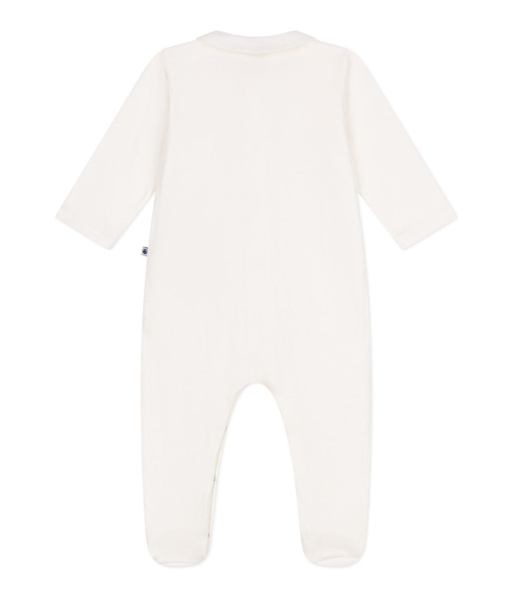 Petit Bateau - Tube Knit Baby Sleepsuit - Marshmallow White