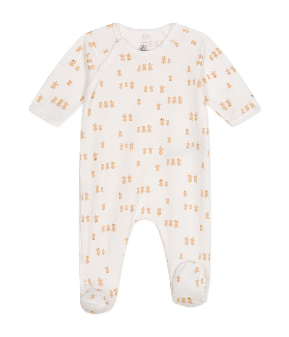 Petit Bateau - Baby Cotton Sleepsuit - Marshmallow White