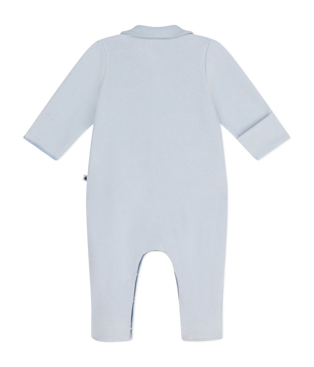 Petit Bateau - Cotton Baby Sleepsuit - Gomme Blue