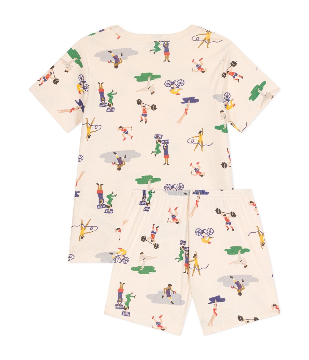 Petit Bateau - Children's Multi-Sports Print Short Cotton Pyjamas