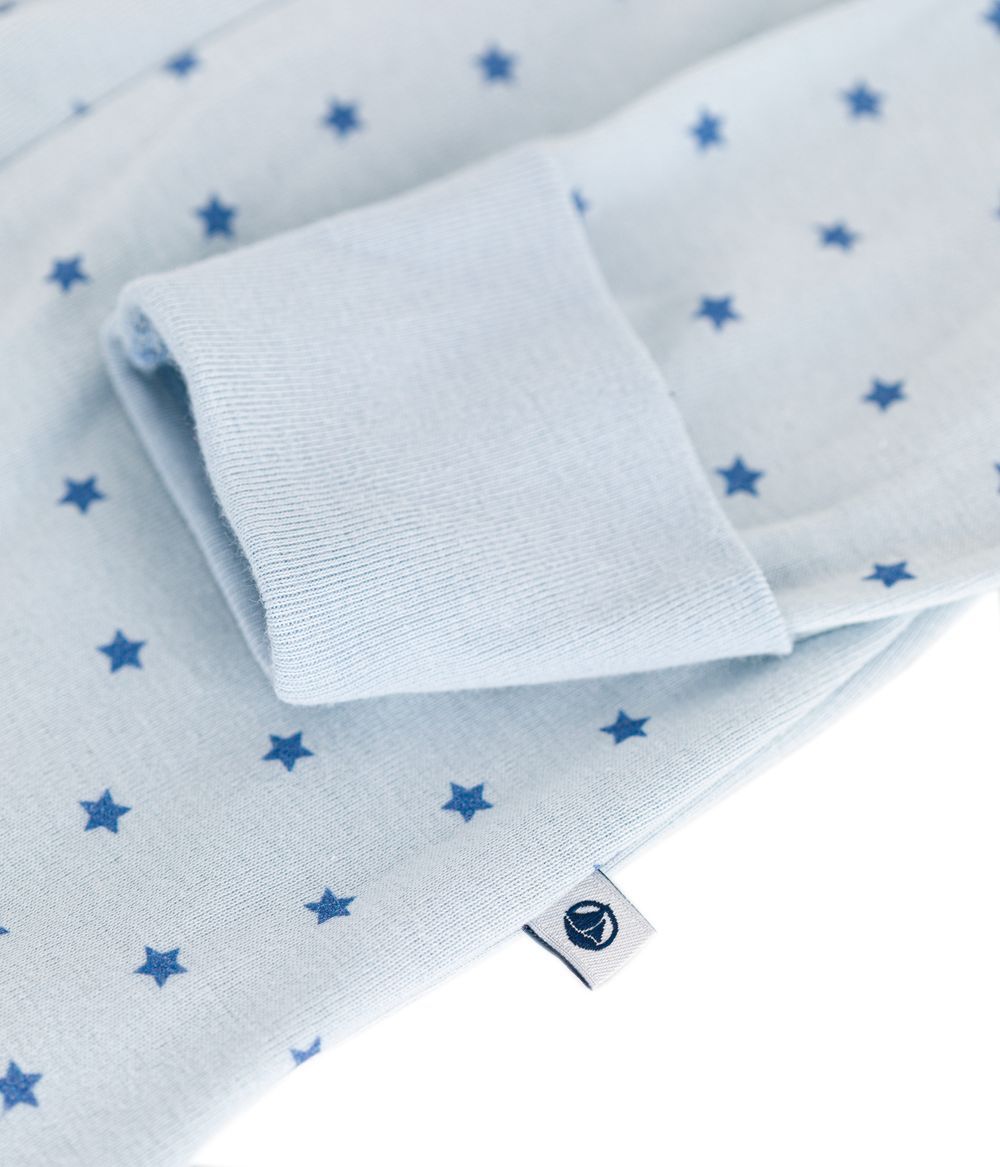 Petit Bateau - Babies' Printed Cotton Pyjamas - Gomme/Beach Blue