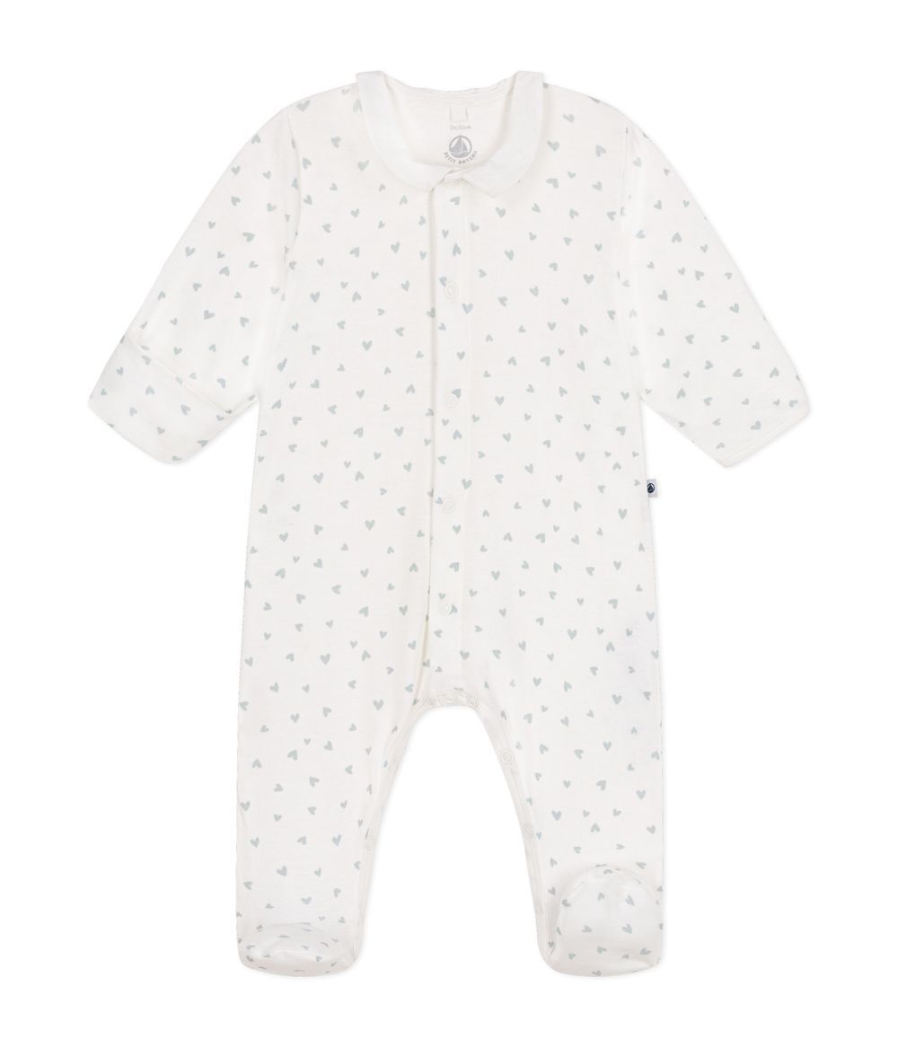 Petit Bateau - Babies' Printed Cotton Pyjama Suit - Gomme White