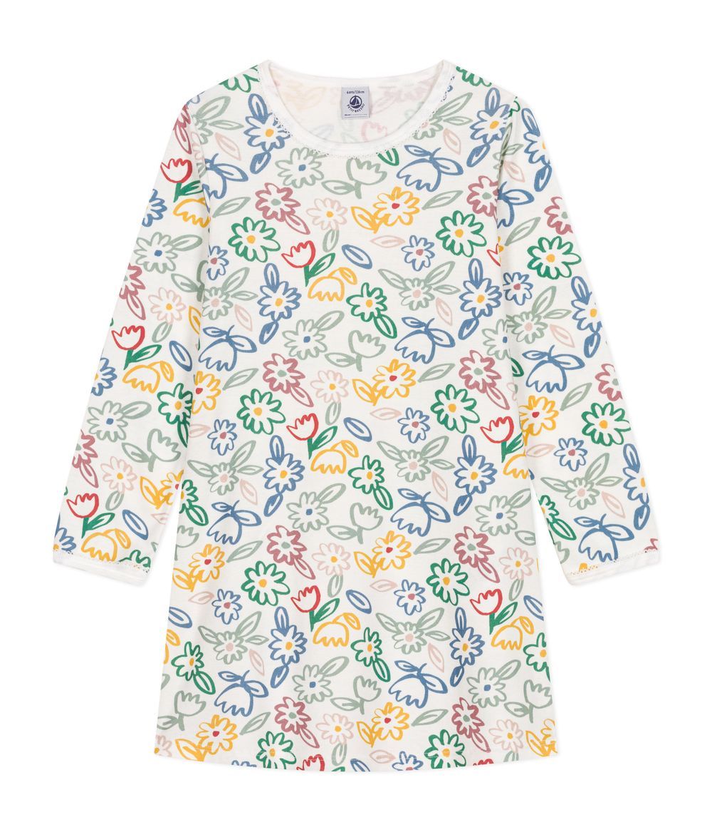 PETIT BATEAU - Girls' Longsleeve Nightshirts - Printed